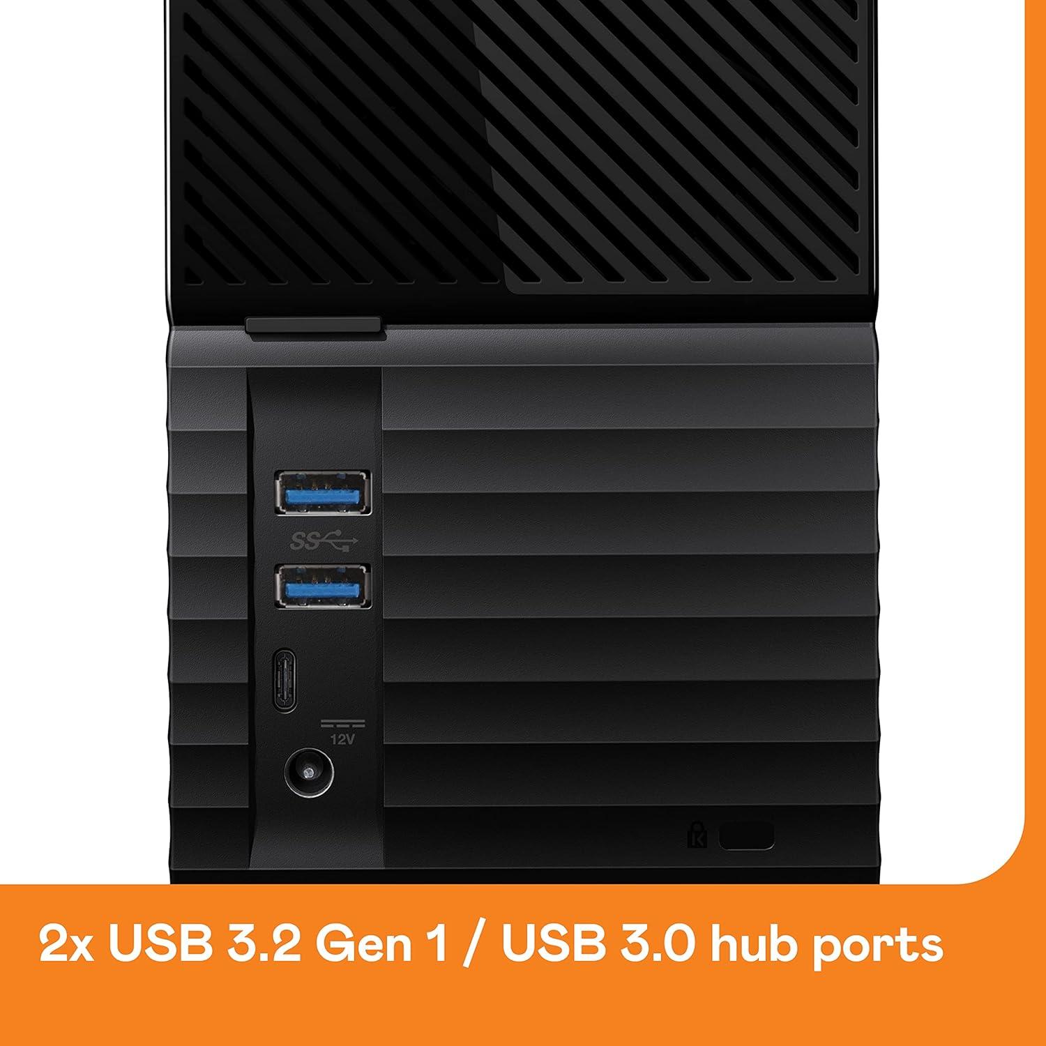imageWD 16TB My Book Desktop External Hard Drive USB 30 External HDD with Password Protection and Backup Software WDBBGB0160HBKNESNDual Drive