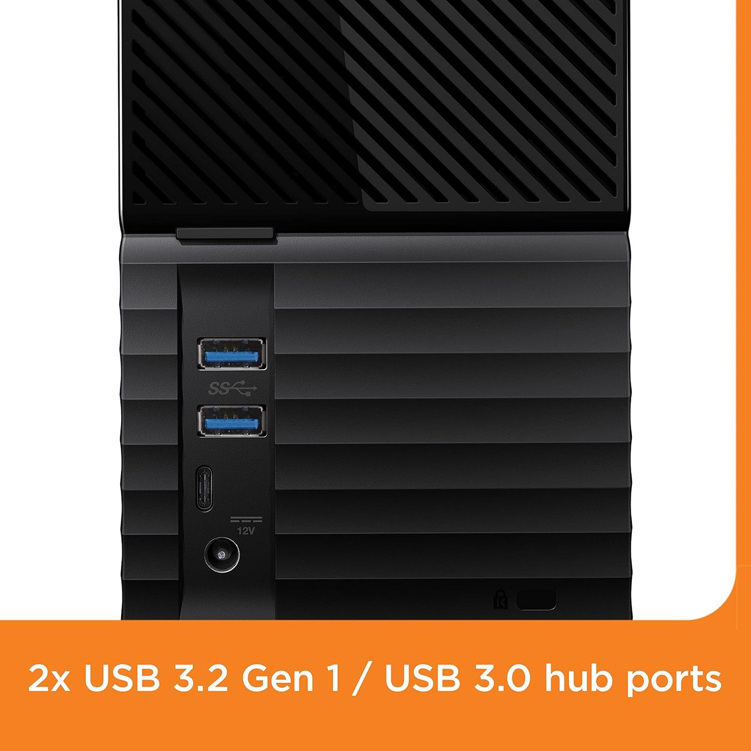 imageWD 16TB My Book Desktop External Hard Drive USB 30 External HDD with Password Protection and Backup Software WDBBGB0160HBKNESNDual Drive
