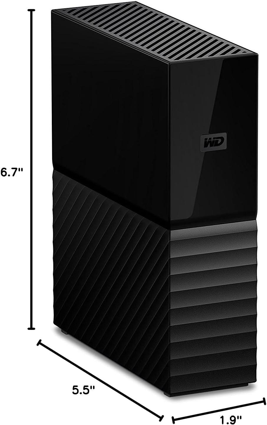 imageWD 16TB My Book Desktop External Hard Drive USB 30 External HDD with Password Protection and Backup Software WDBBGB0160HBKNESNSingle Drive