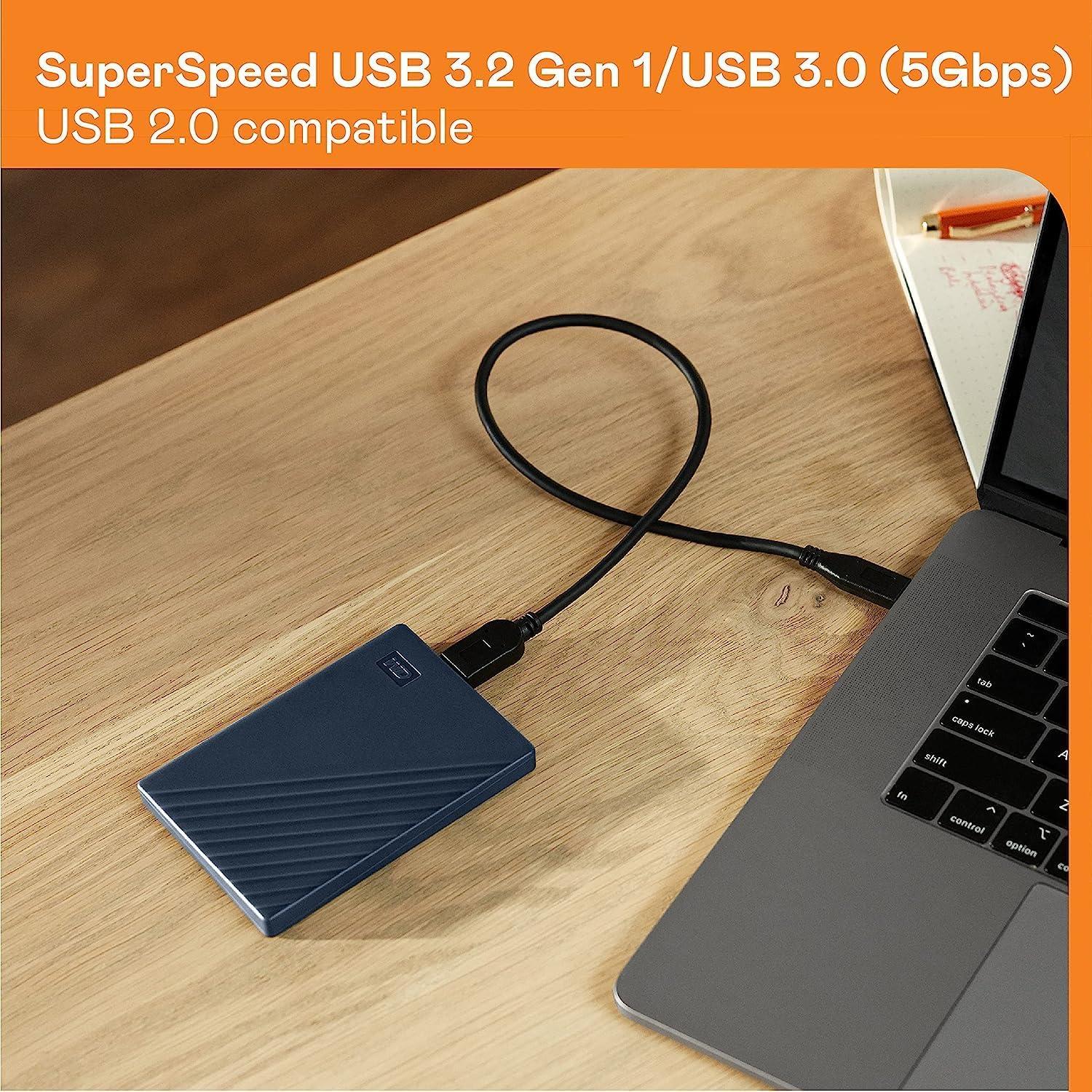 imageWD 5TB My Passport for Mac Navy Portable External Hard Drive with backup software and password protection USB 31USB 30 compatible WDBA2F0050BBLWESNNavy