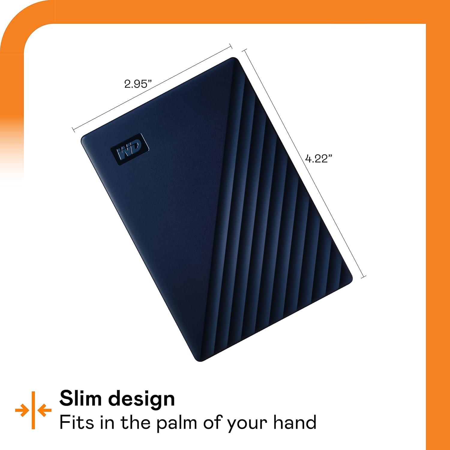 imageWD 5TB My Passport for Mac Navy Portable External Hard Drive with backup software and password protection USB 31USB 30 compatible WDBA2F0050BBLWESNNavy