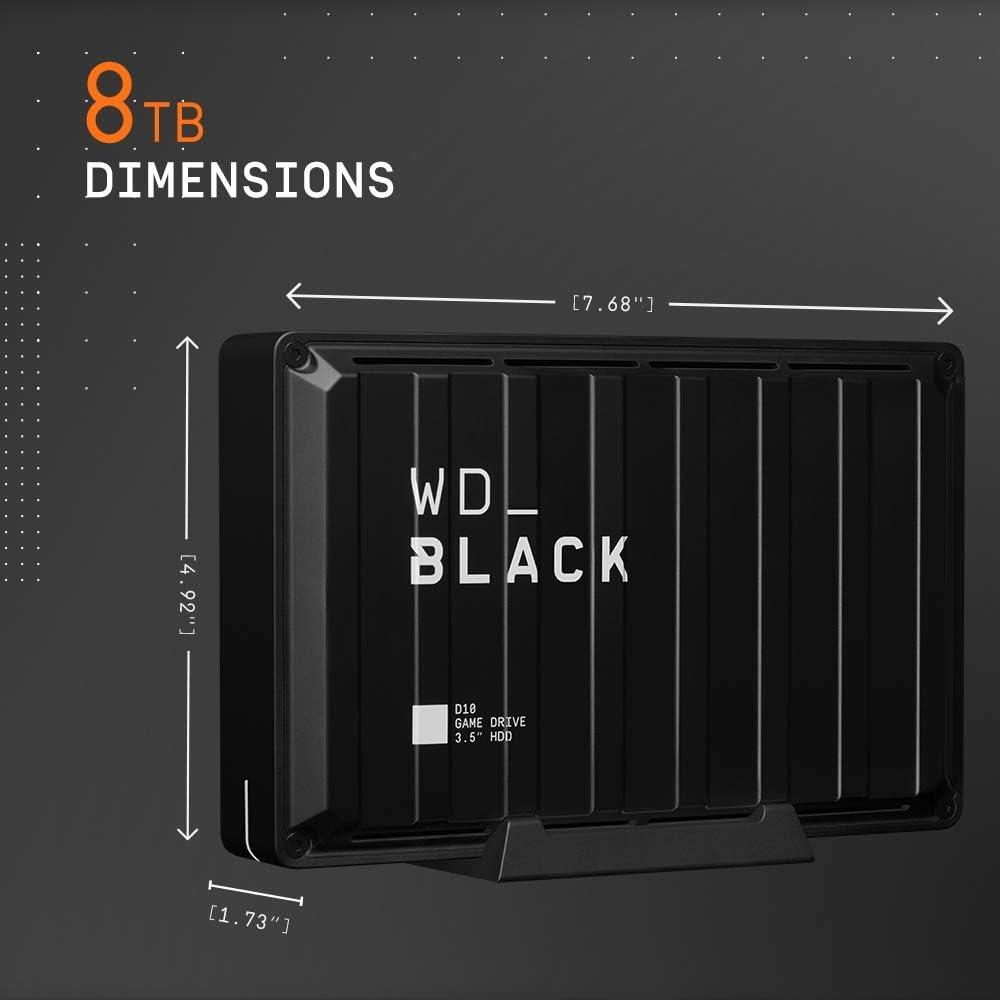 imageWDBLACK 8TB D10 Game Drive Portable External Hard Drive HDD Compatible with Playstation Xbox PC amp Mac WDBA3P0080HBKNESN