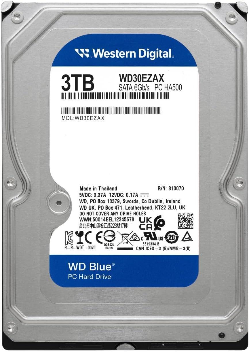 imageWestern Digital 2TB WD Blue PC Internal Hard Drive 7200 RPM Class SATA 6 Gbs 256 MB Cache 35 WD20EZBX3TB