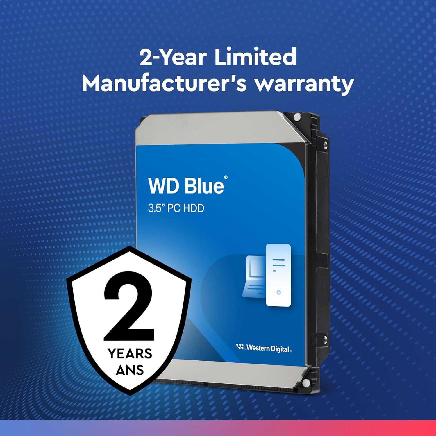 imageWestern Digital 2TB WD Blue PC Internal Hard Drive 7200 RPM Class SATA 6 Gbs 256 MB Cache 35 WD20EZBX6TB