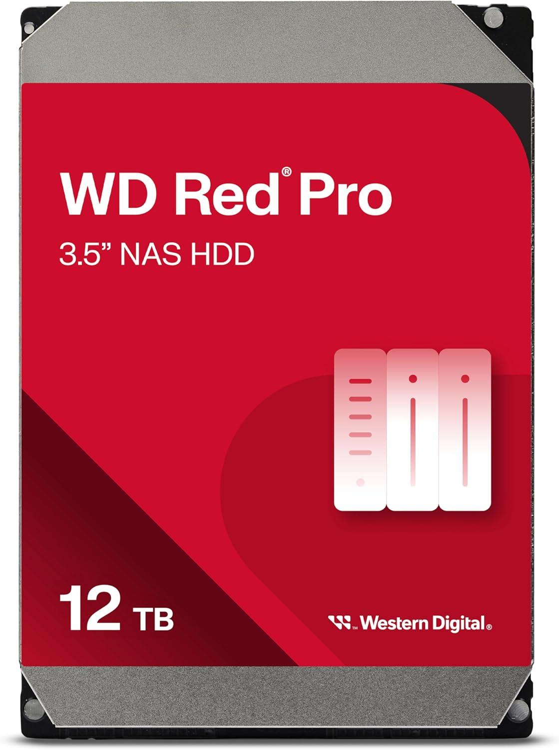 imageWestern Digital 4TB WD Red Plus NAS Internal Hard Drive HDD 5400 RPM SATA 6 Gbs CMR 256 MB Cache 35 WD40EFPX12TB