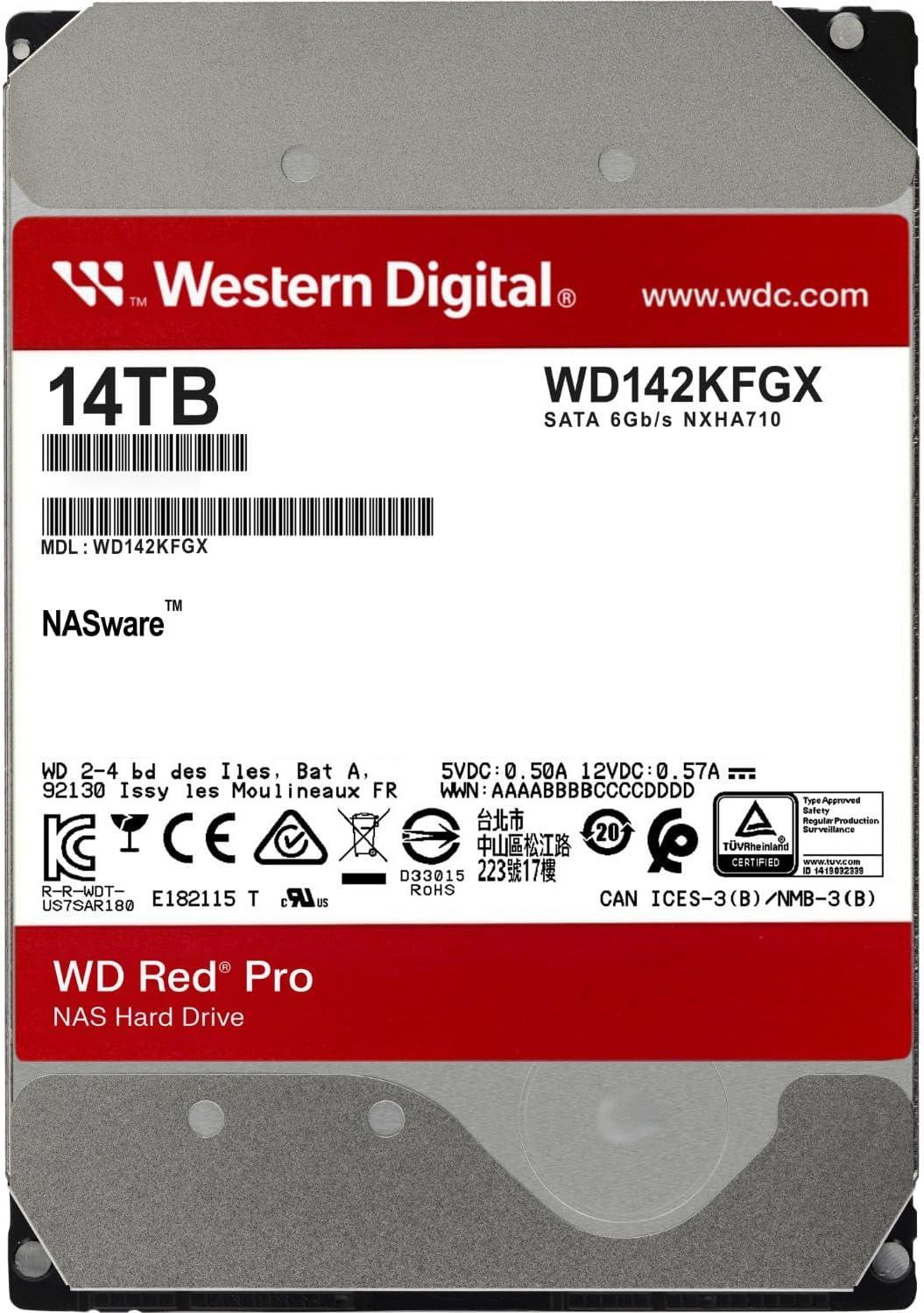 imageWestern Digital 4TB WD Red Plus NAS Internal Hard Drive HDD 5400 RPM SATA 6 Gbs CMR 256 MB Cache 35 WD40EFPX14TB