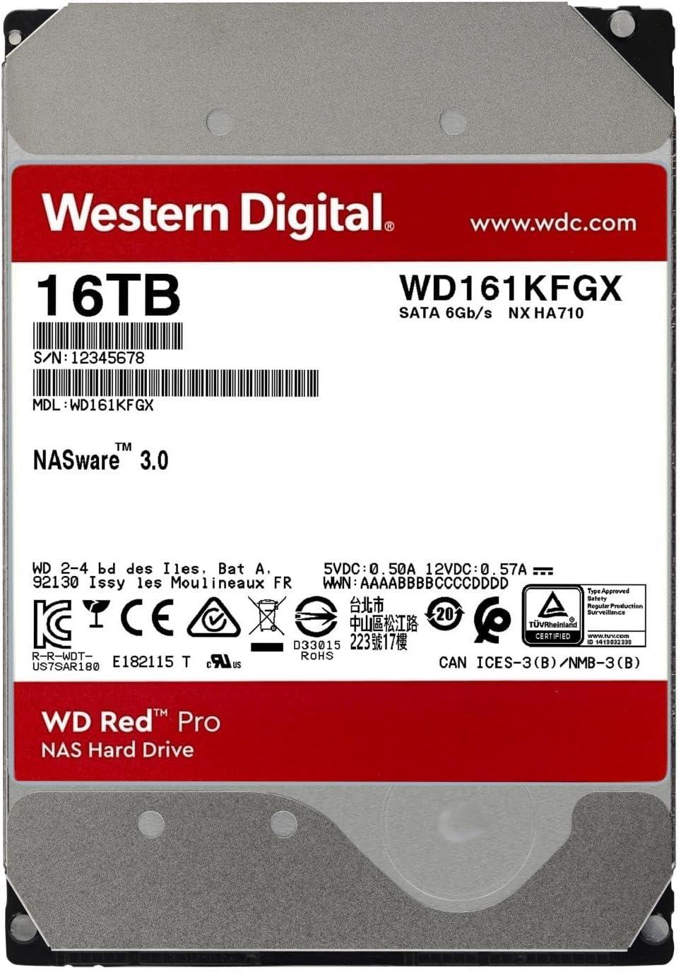 imageWestern Digital 4TB WD Red Plus NAS Internal Hard Drive HDD 5400 RPM SATA 6 Gbs CMR 256 MB Cache 35 WD40EFPX16TB