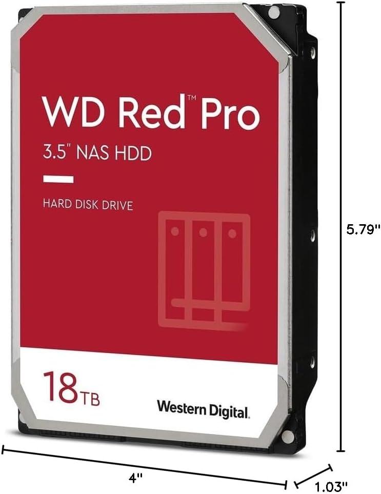 imageWestern Digital 4TB WD Red Plus NAS Internal Hard Drive HDD 5400 RPM SATA 6 Gbs CMR 256 MB Cache 35 WD40EFPX18TB