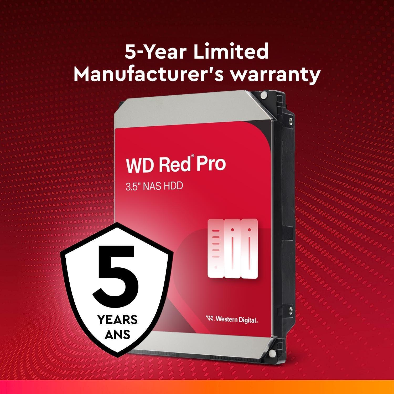 imageWestern Digital 4TB WD Red Plus NAS Internal Hard Drive HDD 5400 RPM SATA 6 Gbs CMR 256 MB Cache 35 WD40EFPX6TB