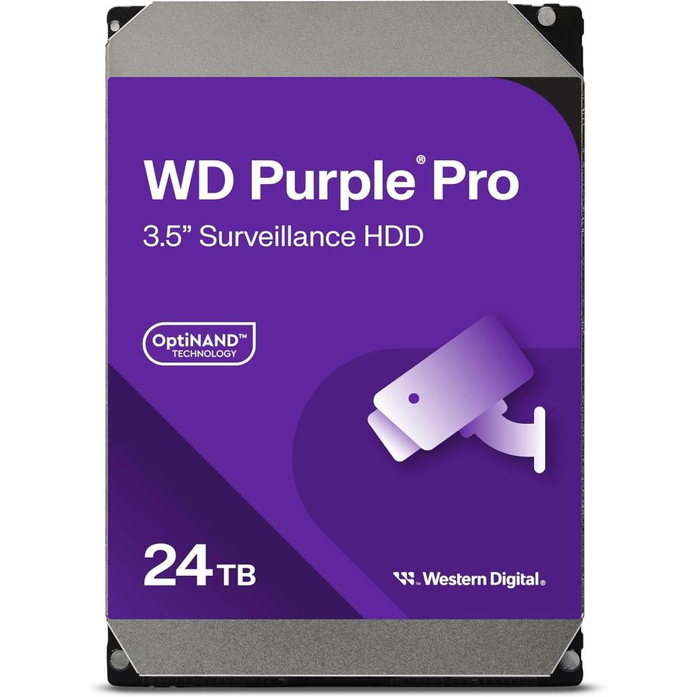 imageWestern Digital 24TB WD Purple Pro Surveillance Internal Hard Drive HDD  SATA 6 Gbs 512 MB Cache 35  WD240PURP