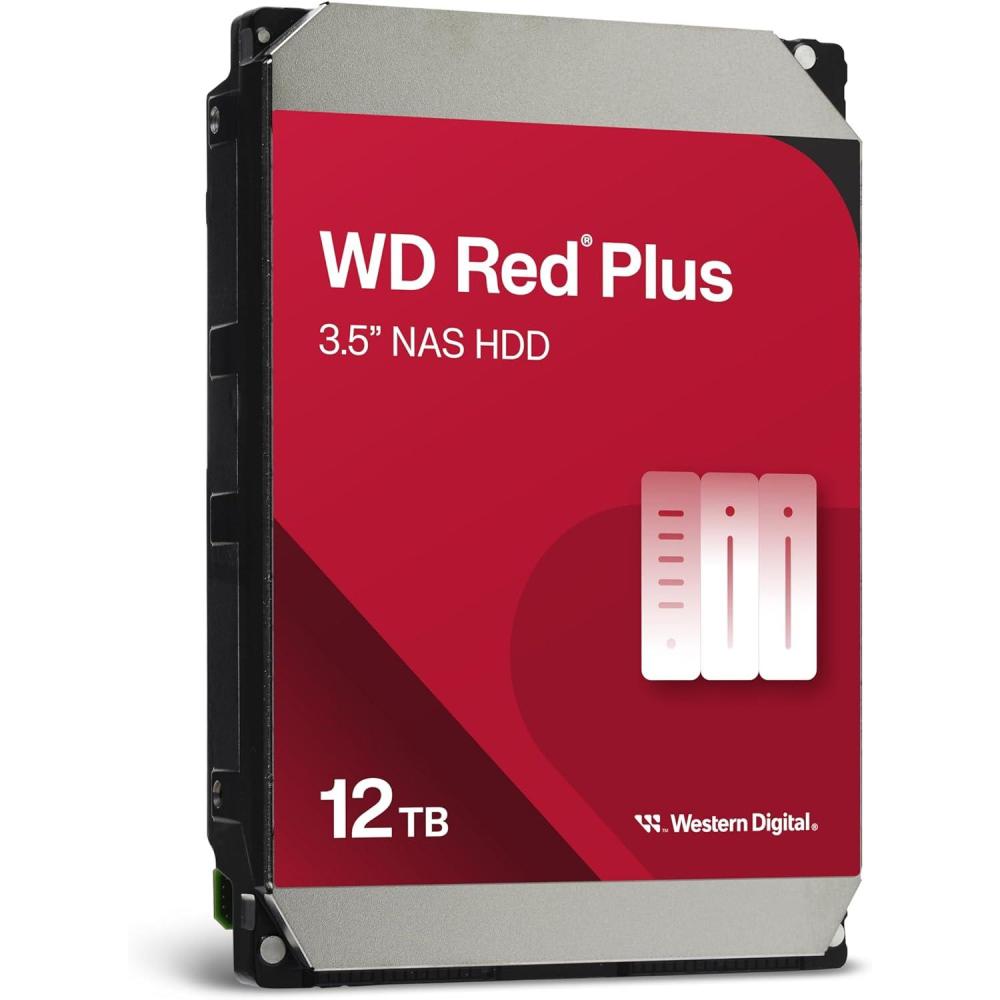 imageWestern Digital 4TB WD Red Plus NAS Internal Hard Drive HDD 5400 RPM SATA 6 Gbs CMR 256 MB Cache 35 WD40EFPX12TB