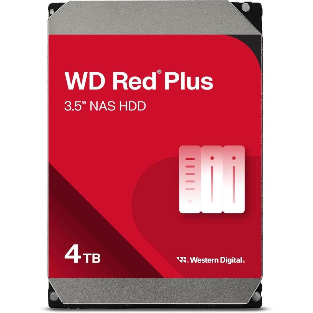 imageWestern Digital 4TB WD Red Plus NAS Internal Hard Drive HDD 5400 RPM SATA 6 Gbs CMR 256 MB Cache 35 WD40EFPX4TB