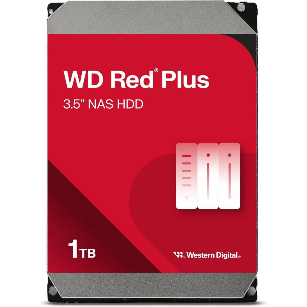 imageWestern Digital 6TB WD Red Plus NAS Internal Hard Drive HDD  5640 RPM SATA 6 Gbs CMR 128 MB Cache 35 WD60EFZX1TB