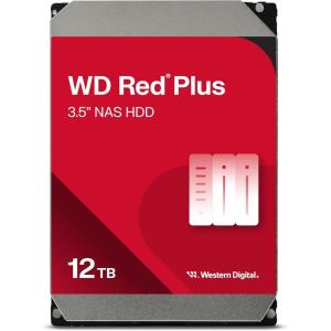 Western Digital 6TB WD Red Plus NAS Internal Hard Drive HDD – 5640 RPM, SATA 6 Gb/s, CMR, 128 MB Cache, 3.5″ -WD60EFZX(12TB)