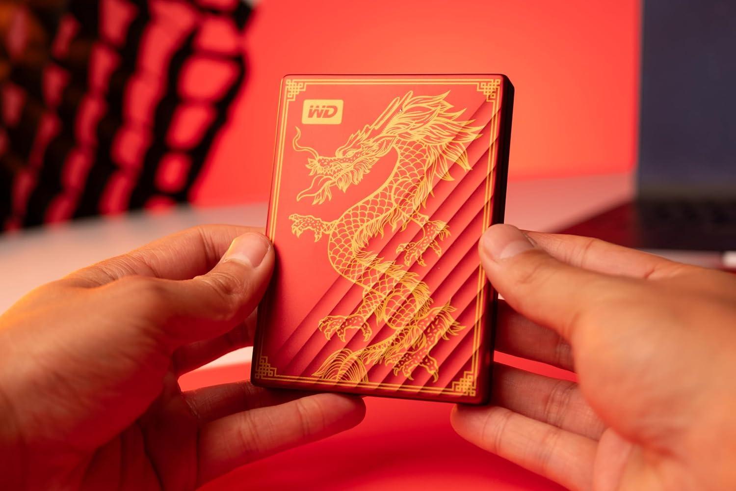 imageWD 4TB My Passport Ultra Blue Portable External Hard Drive backup software with defense against ransomware and password protection USBC and USB 31 WDBFTM0040BBLWESNLimited Edition Red