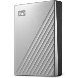 WD 4TB My Passport Ultra, Blue, Portable External Hard Drive, backup software with defense against ransomware, and password protection, USB-C and USB 3.1 – WDBFTM0040BBL-WESN(Silver)